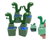OLYGEE Croaking Frog Keychain, Rechargeable Frog Keychain with Sound and LED Lights, USB-C Fidget Toy with Keyboard Clicker Shape for Adults Teens (#A,4PCS)