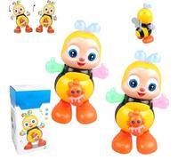 OLYGEE Dancing Bee Toy - Abejita Chiquitita Juguete Musical with Lights & Music, Preschool Learning Sensory Toys Can Waiking Twisting Body & Moving Eyes (2pcs)