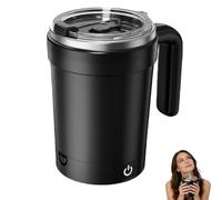 OLYGEE Electric Automatic Stirring Coffee Mug, Automatic Magnetic Stirring Coffee Mug, Smart Mixing Cup for Milk Tea Chocolate (Black)