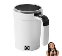 OLYGEE Electric Coffee Mug-Self Stirring Coffee Mug 13oz Rechargeable Auto Magnetic Coffees,Suitable for Milk, Cocoa and Other Beverages Warm and more thoughtful. (White)