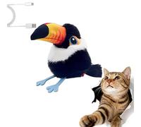 OLYGEE Flapping Bird Cat Toy Flying-Cat Toys 2026 New Simulated Flappy Flying Bird Toy, Interactive Flapping USB Rechargeable Contains Catnip (C)