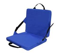 OLYGEE Folding Stadium Seats with Backrest Multipurpose Oxford Cloth Seat Pad with Pocket, Thick Cushion for Travel Camping Outdoor Lawn and Watching Football Games, Vamos (Blue)