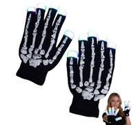 OLYGEE Gloving Light Gloves-Half Finger Led Gloves Men 7 Colors Light Show for Gloving Cool Party Gifts Kids Teens Adults (A)