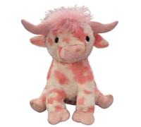 OLYGEE Highland Cow Stuffed Animal-Valentine Plush Cute Plushies Fluffy Cow Gifts Realistic Highland Cows Plush Figure Weighted Cattle Peluches Toys Decor (#A)