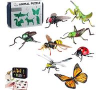 OLYGEE Kids' Insect & Animal Slot Assembly Toys, 8 Realistic Models, 3 Difficulty Levels, Ages 3-8 (Advanced)