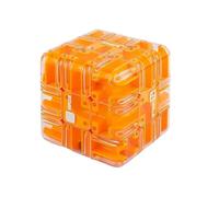 OLYGEE Large Labyrinth 3D Puzzle Maze Cube - Engaging Brain Teaser Toy, Marble Magic 3x3 Challenge Mazes Ball for Stress Relief & Logic Development, Educational Game Gift (Red)