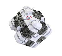 OLYGEE Large Labyrinth 3D Puzzle Maze Cube - Engaging Brain Teaser Toy, Marble Magic 3x3 Challenge Mazes Ball for Stress Relief & Logic Development, Educational Game Gift (Grey)