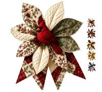 OLYGEE Large Patchwork Bow Sewing Kit, DIY Fabric Door Hanging Craft Set (A)