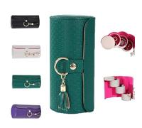 OLYGEE Layered Travel Jewelry Case Organizer, Necklace Jewelry Box, 3-Tier Wedding & Travel Gift for Women (Green)