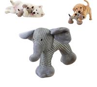 OLYGEE Linen Safari Companions-Squeaky Dog Chew Animals, Sturdy Linen Fabric, Relieve Boredom and Anxiety Good Companion for Dogs (Elephant)