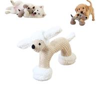 OLYGEE Linen Safari Companions-Squeaky Dog Chew Animals, Sturdy Linen Fabric, Relieve Boredom and Anxiety Good Companion for Dogs (Sheep)