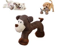 OLYGEE Linen Safari Companions-Squeaky Dog Chew Animals, Sturdy Linen Fabric, Relieve Boredom and Anxiety Good Companion for Dogs (Monkey)