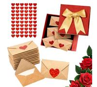 OLYGEE Mini Love Notes for Him Her, with Blank Note Cards, DIY Scrapbook Supplies with Envelopes, for Boyfriend Girlfriend Little Love Notes (60pcs)