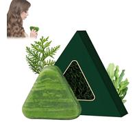 OLYGEE Nature Triangle Shampoo Bar, Nature Seven Green Soap Shampoo Bar, Ultimate Solution for Healthy Hair Growth, Calming & Strengthens Hair for Women Mens Reducing Hair Loss (1pcs)
