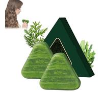 OLYGEE Nature Triangle Shampoo Bar, Nature Seven Green Soap Shampoo Bar, Ultimate Solution for Healthy Hair Growth, Calming & Strengthens Hair for Women Mens Reducing Hair Loss (2pcs)