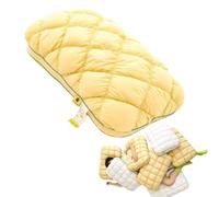 OLYGEE Puff Pillow Marshmallow Soft, Fluffy Cloud-Like Sleeping Pillow for Adults, Quilted Polyester Fiber Fill Bed Pillow for Side and Back Sleepers, 48x74cm 3 Loft Choice (#A,Medium)