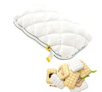 OLYGEE Puff Pillow Marshmallow Soft, Fluffy Cloud-Like Sleeping Pillow for Adults, Quilted Polyester Fiber Fill Bed Pillow for Side and Back Sleepers, 48x74cm 3 Loft Choice (#B,Medium)