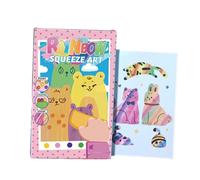 OLYGEE Rainbow Squeegee Art Kit, 35Pcs Magic Scratch Paper Art Set, Creative Painting Kit for Kids, DIY Reveal Postcards, Party Favors Novelty Birthday Gifts for Girls Boys (1pcs)