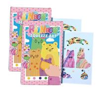 OLYGEE Rainbow Squeegee Art Kit, 35Pcs Magic Scratch Paper Art Set, Creative Painting Kit for Kids, DIY Reveal Postcards, Party Favors Novelty Birthday Gifts for Girls Boys (2pcs)