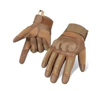 OLYGEE Ruck & Recon Tactical Gloves, Tactical Gloves for Men with Hard Shell & Palm Padding, Touchscreen Capable (Brown,XL)