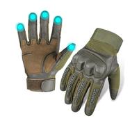 OLYGEE Ruck & Recon Tactical Gloves, Tactical Gloves for Men with Hard Shell & Palm Padding, Touchscreen Capable (Green,XL)
