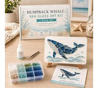 OLYGEE Sea Glass Art Kit, DIY Ocean Mosaic Craft Kit for Adults (#A)