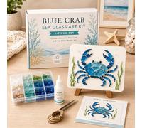 OLYGEE Sea Glass Art Kit, DIY Ocean Mosaic Craft Kit for Adults (#F)