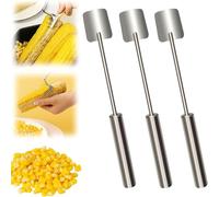 OLYGEE Stainless Steel Corn Cob Peeler, 2025 New Corn Peeler, Long Handle Stripping Tool, Easy Fast Remover Tool for Home Kitchen, Restaurant, Picnic (3pcs)