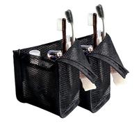 OLYGEE Standing Toiletry Bag, Portable Travel Toiletry Bag for Women Men, Clear EVA Waterproof Toiletry Organizer, Large Capacity Foldable Hanging Cosmetic Bag for Travel, Gym, Home (Black,2pcs)