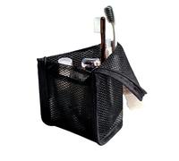 OLYGEE Standing Toiletry Bag, Portable Travel Toiletry Bag for Women Men, Clear EVA Waterproof Toiletry Organizer, Large Capacity Foldable Hanging Cosmetic Bag for Travel, Gym, Home (Black,1pcs)