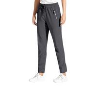 OLYGEE Stretch Active Pants for Women for Workout & Yoga-Lightweight High Waist Trousers with Pockets Breathable Comfort (Grey,3XL)