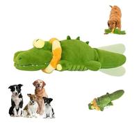 OLYGEE The Mellow Dog - Calming Crocodile Dog Toy, Puppy Toys to Keep Them Busy, Machine Washable USB Charging, Automatic Tail-Wagging Fluffy Gator Plushie Doll for Small, Medium, Large Dogs (1pcs)