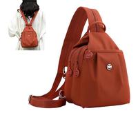 OLYGEE Waterproof 2-Way Commuter Bag, Commuter Essentials, Multi-Compartment Large Capacity, Anti-Theft Crossbody (Orange)