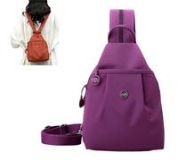 OLYGEE Waterproof 2-Way Commuter Bag, Commuter Essentials, Multi-Compartment Large Capacity, Anti-Theft Crossbody (Purple)