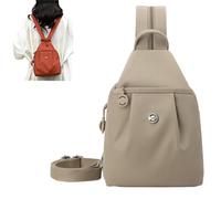 OLYGEE Waterproof 2-Way Commuter Bag, Commuter Essentials, Multi-Compartment Large Capacity, Anti-Theft Crossbody (Khaki)
