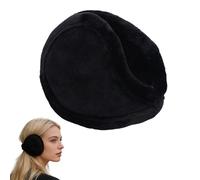 OLYGEE Winter Ear Muffs for Men & Women, Fleece Behind Head Warmers for Cold Weather Running & Outdoor Activities (Black)