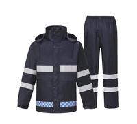 OlyljpinZ Hombre Traje de Lluvia Impermeable con Capucha Chaqueta y Pantalón de Ciclismo Traje de Lluvia al Aire Libre Anti-Tormenta Ultra-Lite Ropa de Lluvia Protectora Duarable