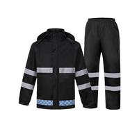 OlyljpinZ Hombre Traje de Lluvia Impermeable con Capucha Chaqueta y Pantalón de Ciclismo Traje de Lluvia al Aire Libre Anti-Tormenta Ultra-Lite Ropa de Lluvia Protectora Duarable