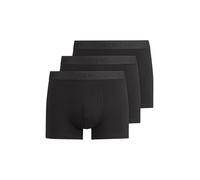 OLYMP Calzoncillos tipo bóxer para hombre, juego de 3 unidades, pantalones cortos, ropa interior, básicos, monocolor, ajuste ceñido, Negro 68., XL