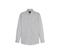 OLYMP Camisa azul claro / marrón / gris plateado / blanco M EUR