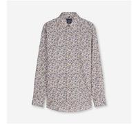 Olymp Camisa Clásica Business Modern Fit Kent Floral 129424 22 Marrón Azul
