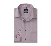 OLYMP Camisa Clásica Hombre Luxor Modern Fit Rojo 126224 37 Borgoña