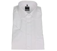 Olymp Camisa Clásica Manga Corta Luxor Modern Fit Blanca Unicolor
