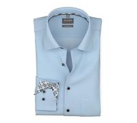 OLYMP Camisa de manga larga para hombre 100184, monocolor, ajuste cómodo 20, New Kent, Azul 11., 47 Grande