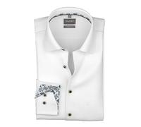 OLYMP Camisa de manga larga para hombre 100184, monocolor, ajuste cómodo 20, New Kent, Blanco 00, 50 Grande