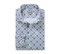 OLYMP Camisa de manga larga para hombre 100184, monocolor, ajuste cómodo 20, New Kent, Greygreen 48, 47 Grande