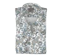 OLYMP Camisa de manga larga para hombre 101384, impresión digital en p/d dobby, ajuste cómodo 78, New Kent, Blanco 00, 44