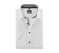 OLYMP Camisa de manga larga para hombre, camiseta de punto Level Five, tejido transpirable, cuello NY Kent, extrafina - camisas para hombre, Blanco, 44