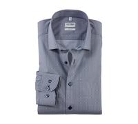 OLYMP Camisa de manga larga para hombre Level Five, impresión giratoria en liso, nivel 5, 22 Modern Kent, azul marino 18., 40