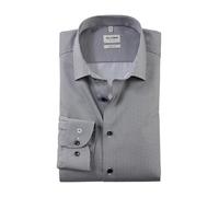 OLYMP Camisa de manga larga para hombre Level Five,Impresión rotativa en y/d Dobby,Nivel 5,21 New York Kent-2, Negro 68., 42